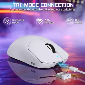 ATTACK SHARK X8SE Wireless Gaming Mouse White