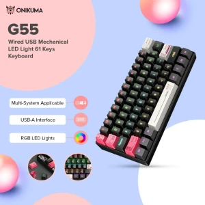 ONIKUMA G55 Wired Mechanical Gaming Keyboard