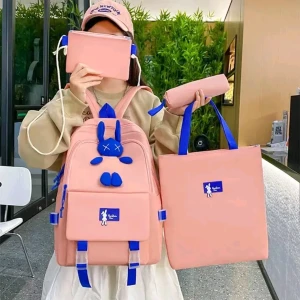 Ensemble de sacs d’école Kawai pour adolescents 4Pcs Lapin X R