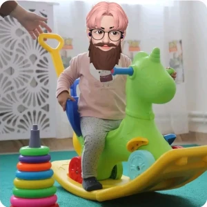 لعبة أرجوحة الحصان 2في1