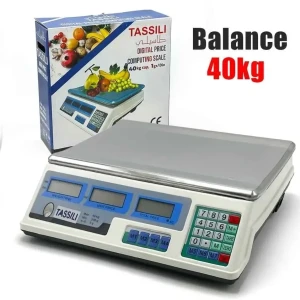 Balance électronique Tassili 40 KG batterie rechargeable en acier