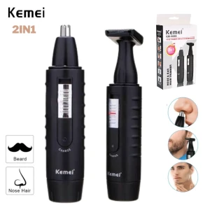 Kemei Km 9688 حلاقة شعر الأنف والأذن   