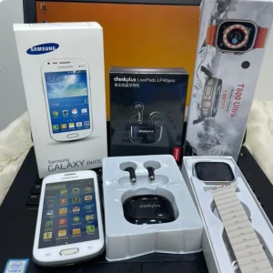Galaxy s duos + smartwatch t800+ lp40 airpods 