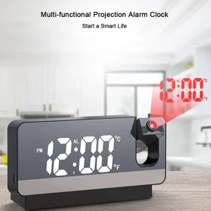 Clock projector smart alarm ساعة مع أداة عرض الوقت على الحائط