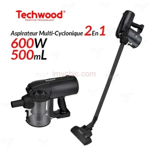 Aspirateur Techwood TAS-642 Balai &amp; À Main 2En1 Multi-Cyclonique 
