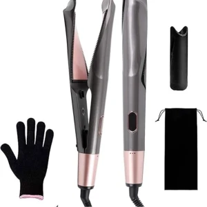 Lisseur Boucleur Curvé 2en1  + cadeau هدية