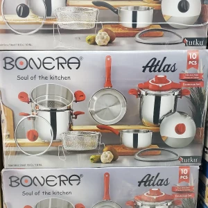 طاقم مطبخ من إلاينوكس ذو 10 قطع BONERA ATLAS