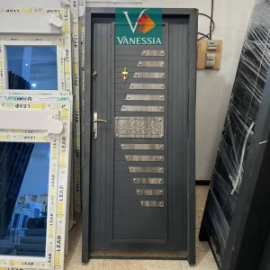 Porte D'Entrée 1M En Fer Avec Plaque Inox