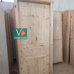 Porte Chambre Avec Cadre 12 Bois Rouge