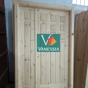 Porte D'Entrée  En Bois Rouge