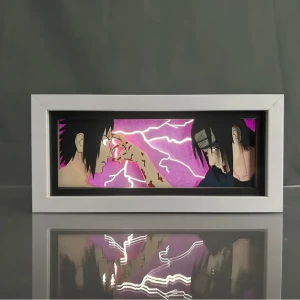 Cadre LED Itachi &amp; Sasuke Uchiha – Naruto
