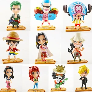  Pack mini figurines One Piece style chibi