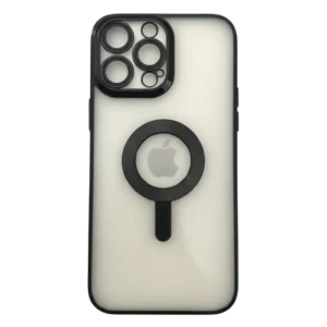 كفر جوال ايفون 14 برو ماكس - شفاف مقوى بالون الاسود