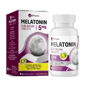 علاج الأرق وتحسين النوم Melatonin 5mg 60 Sublingual Tablets