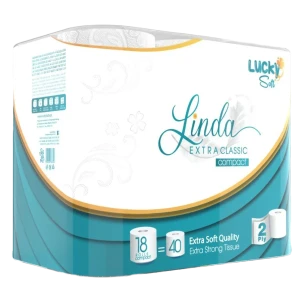 لفاف تواليت ليندا اكسترا 18 رول طبقتان