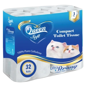 لفاف تواليت كوين 32 رول 3 طبقات