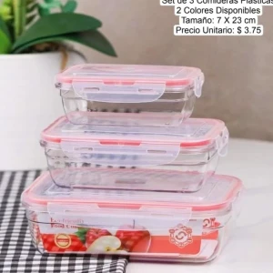 علب بلاستك شفاف لحفظ الطعام  بأحجام مختلفة شكل مربع