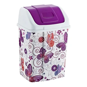 سلة مهملات بلاستك بنفسجي حجم صغير
