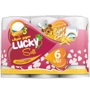 ورق مطبخ لاكي 6 رول 3 طبقات