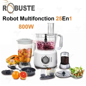 Robot De Cuisine Multifonction 25En1 800W ROBUSTE 25F