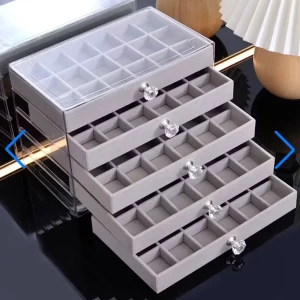 Présentoir à bijoux en acrylique à 5 niveaux – منظم مجوهرات أنيق