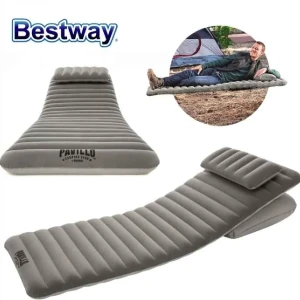 Matelas Gonflable Multifonction 1 Place Avec 2 Oreillers Bestway 
