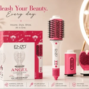 ENZO ANGEL – Brosse Soufflante Professionnelle 3 en 1 