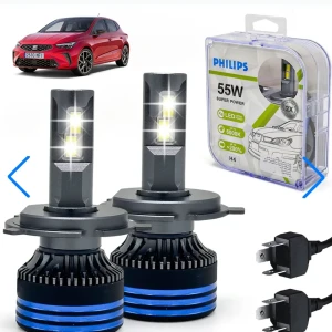 Kit Lampe de phare LED H4 Philips 6000K-16000LM Ultra Puissant - 