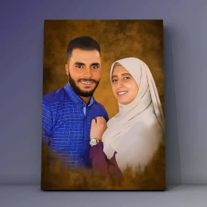 تابلوه ديجيتال مقاس 30*20 تصميم شخصين