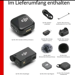 DJI Mic Mini (1 Sender + 1 Empfänger), Kabelloses Lavalier Mikrof