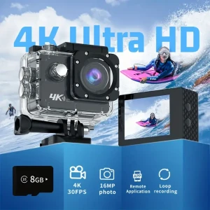 Serounder Sports Action Camera 4k كاميرا رياضية   مع وايفاي مدمج