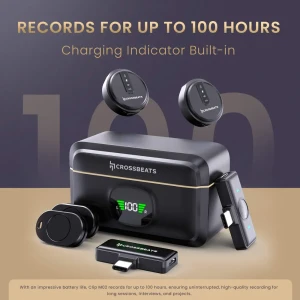 مايك مغناطيسي لاسلكي طراز CrossBeats Clip M02. 