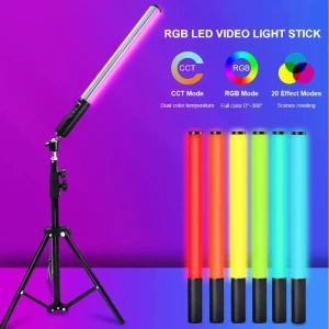 عصا إضاءة فيديو LED RGB (RGB LED Video Light Stick) عصا