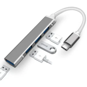   USB 3.0 Type-C en aluminium à 4 ports usb