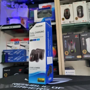 station de charge double Dobe pour manettes sans fil PS4