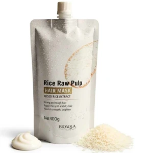 ‎ماسك الشعر بخلاصة الأرز من بيواكوا (Bioaqua Rice Raw Pulp) 