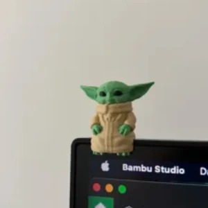 Mini Grogu – Sitting on Monitor or Shelf Star Wars