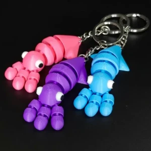 Flexi Cute Squid Keychain