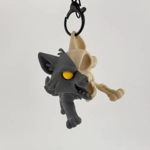  Kawaii Wolf Skeleton Keychain
