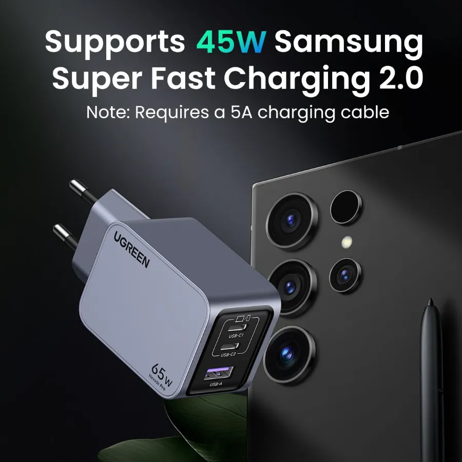 UGREEN Nexode Pro 65W 3-Port GaN Mini Fast Charger