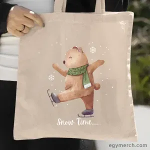 Tote Bag Snow Time