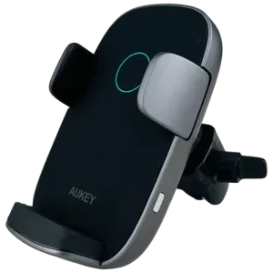 ستاند موبايل وشحن وايرلس للسيارة ماركة AUKEY