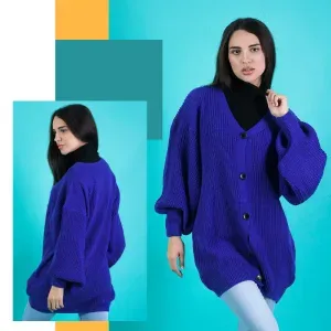 كارديجان تريكو صوف - أزرق