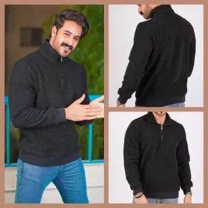 سويت شيرت فرو مبطن - اسود