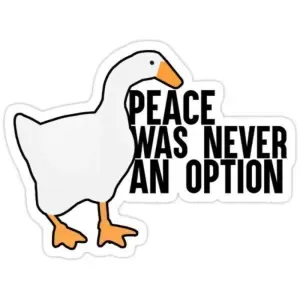 peace was never an option 