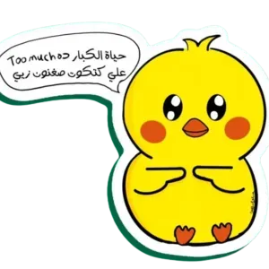 حياة الكبار دى توو ماتش على كتكوت صغنتوت زيي