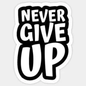never give up
