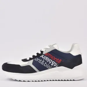 SCARPA UOMO CAMOSCIO TEX FABRIC BLU BIANCO