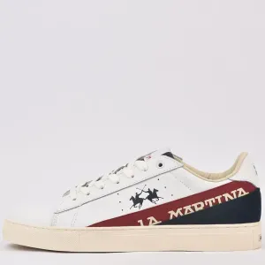 SCARPA UOMO CALF - TAPE BIANCO - ROSSO