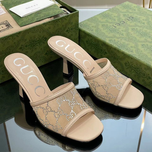 Gucci GG mid heel slide sandal 